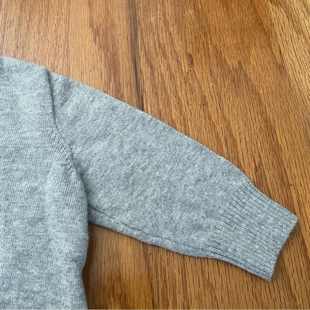 Ralph Lauren Gray V-Neck Cotton Pima Sweater